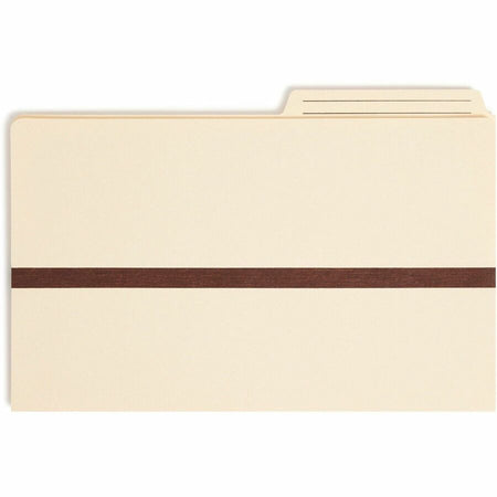 Smead 2/5 Tab Cut Legal Recycled File Pocket - 8 1/2’’ x 14’’ - 1’’ Expansion - Top Location - Right Position - 11 pt.
