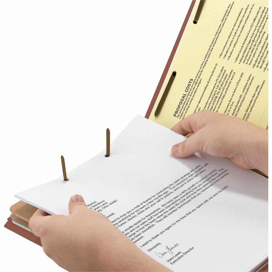 Smead 2/5 Tab Cut Letter Recycled Classification Folder - Alternate-Image3