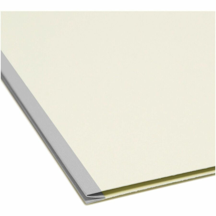 Smead 2/5 Tab Cut Letter Recycled Fastener Folder - 8 1/2’’ x 11’’ - 1’’ Expansion - 2 2S Fastener(s) - 2’’