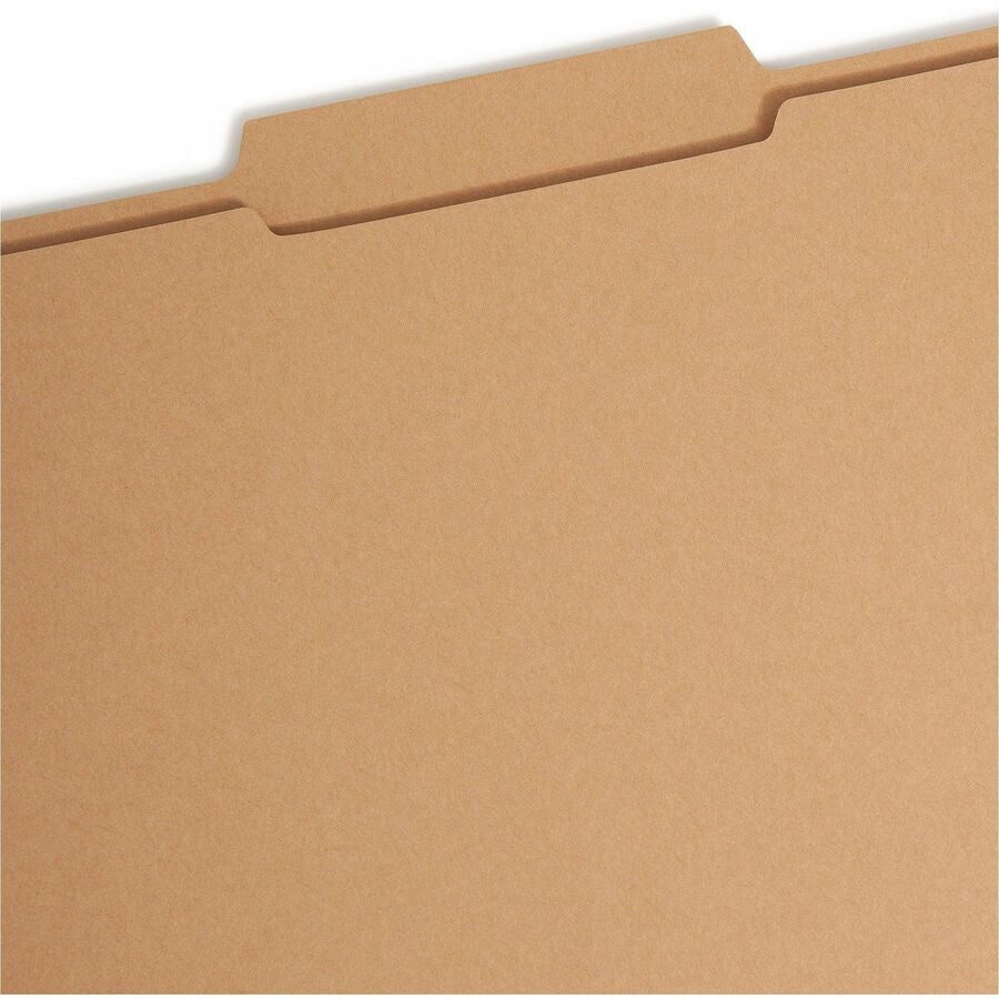 Smead 2/5 Tab Cut Letter Recycled Fastener Folder - 8 1/2’’ x 11’’ - 3/4’’ Expansion - 2 2K Fastener(s) - 2’’