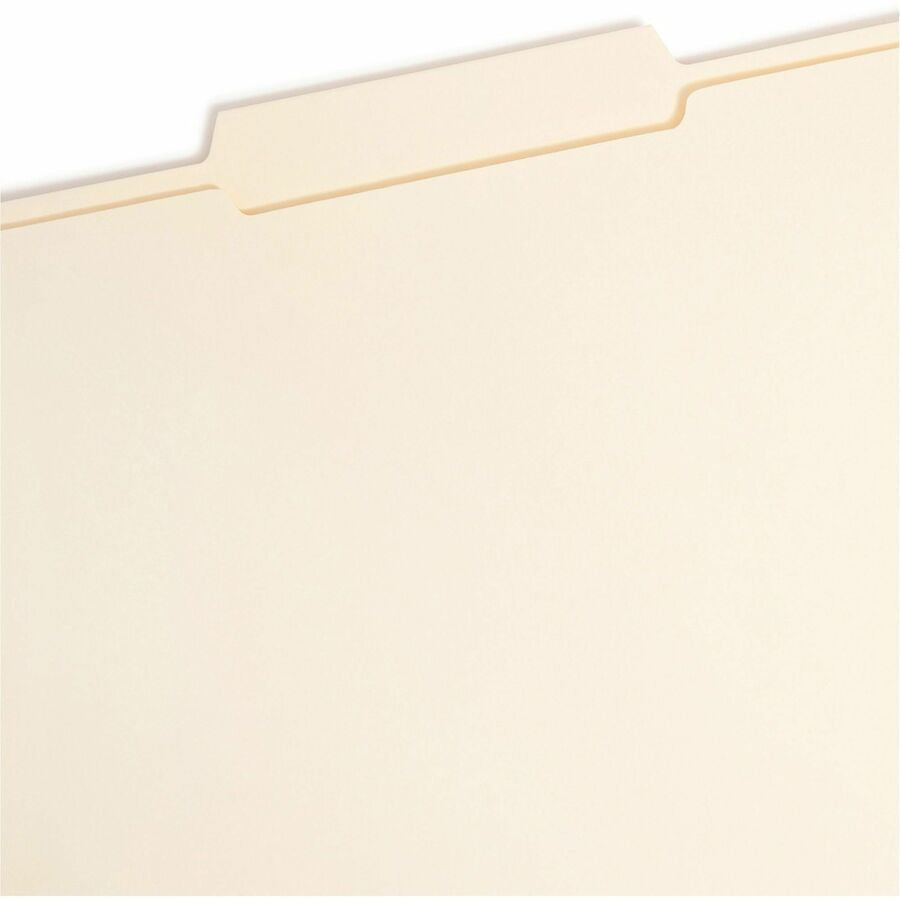 Smead 2/5 Tab Cut Letter Recycled Fastener Folder - 8 1/2’’ x 11’’ - 3/4’’ Expansion - 2 2K Fastener(s) - 2’’