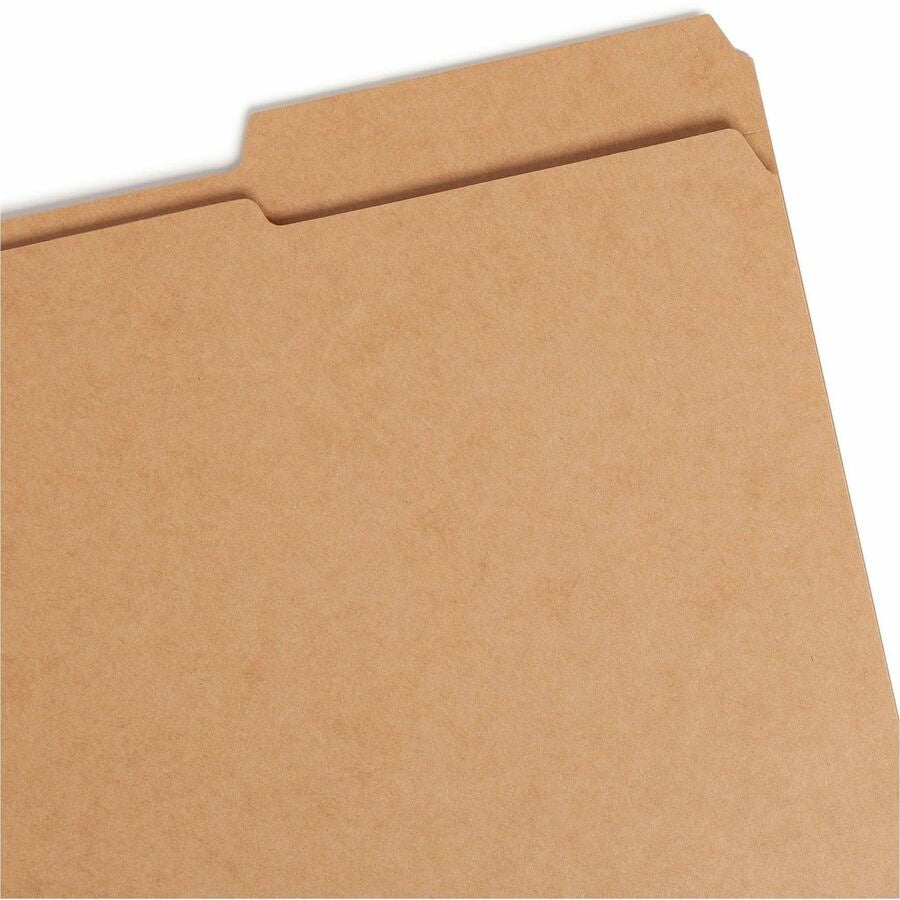 Smead 2/5 Tab Cut Letter Recycled Top File Folder - 8 1/2’’ x 11’’ - 3/4’’ Expansion - Location - Right Position