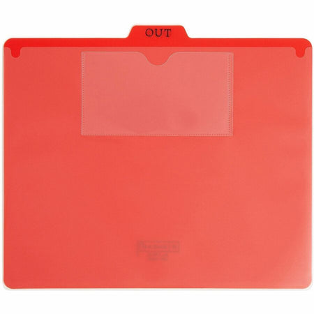 Smead 2-Pocket Out Guides - Printed Center Tab(s) - Message - 0.50’’ Tab Height - Letter - Bright Red Poly - 50 / Box