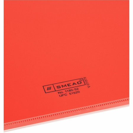 Smead 2-Pocket Out Guides - Printed Center Tab(s) - Message - 0.50’’ Tab Height - Letter - Bright Red Poly - 50 / Box
