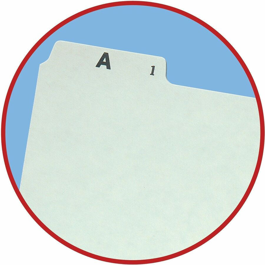 Smead A-Z 1/5 Tab Cut Recycled Legal Pressboard Guides - Assorted Tab(s) - 100% - 25 / Set - Filing