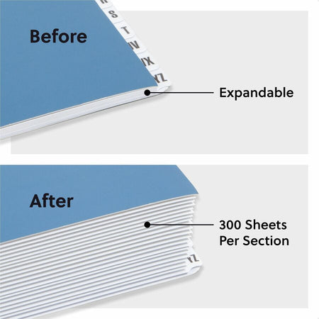 Smead Alphabetic Desk File/Sorter - Printed Tab(s) - Character - A-Z - Letter - 8.50’’ Width x 11’’ Length - 35%