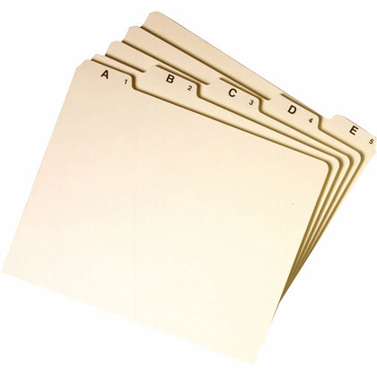 Smead Alphabetic Indexing Filing Guides - 25 Assorted Tabs - A-Z - 10% Recycled