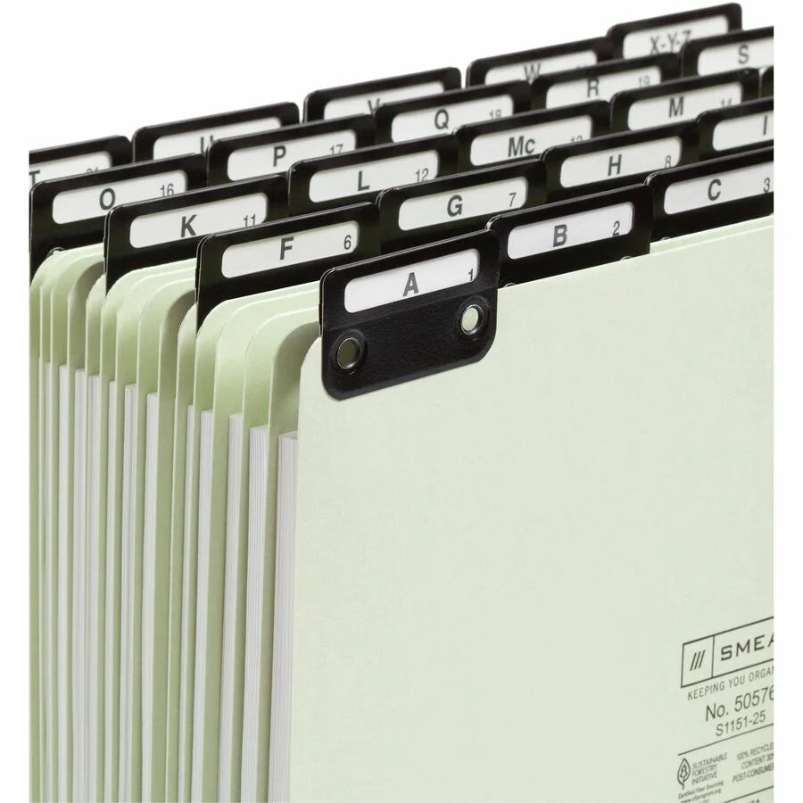 Smead Filing Guides with Alphabetic Indexing 25 / Set Printed Assorted Tab(s) Character A-Z-25 Tab(s)/Set Letter Gray