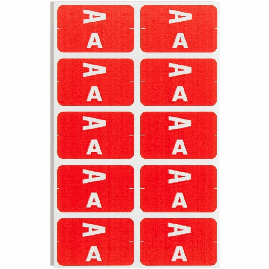 Smead AlphaZ ACCS Color-Coded Labels - A-Z - x 1’’ Width 1 5/8’’ Length - Assorted - Laminated - 2200 / Box - Filing