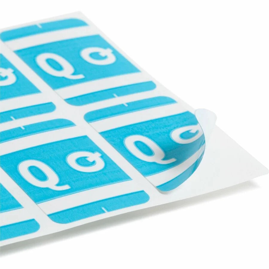 Smead AlphaZ ACCS Color-Coded Labels - Light Blue Laminated - 100 Pack - Filing