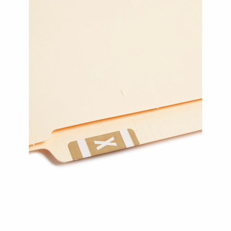 Smead AlphaZ ACCS Color-Coded Labels - Light Brown Laminated - 100 Pack - Filing