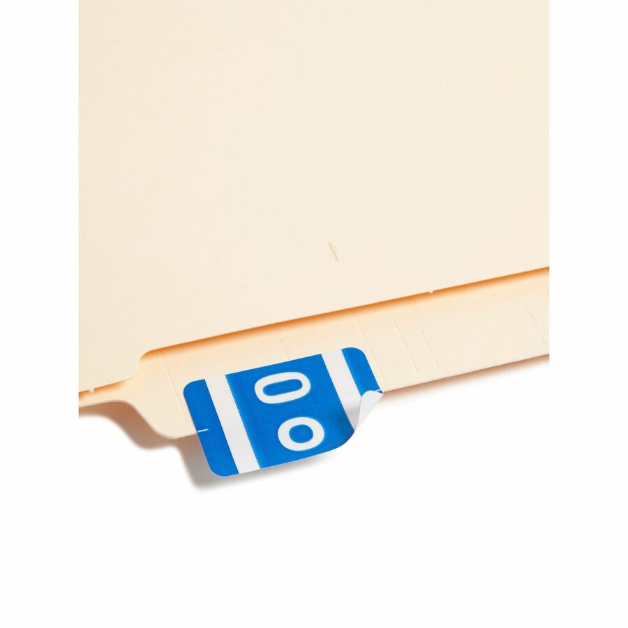 Smead AlphaZ ACCS Color-Coded Labels - O - x 1’’ Width 1 5/8’’ Length - Dark Blue - Laminated - 10 / Sheet - 100 / Pack