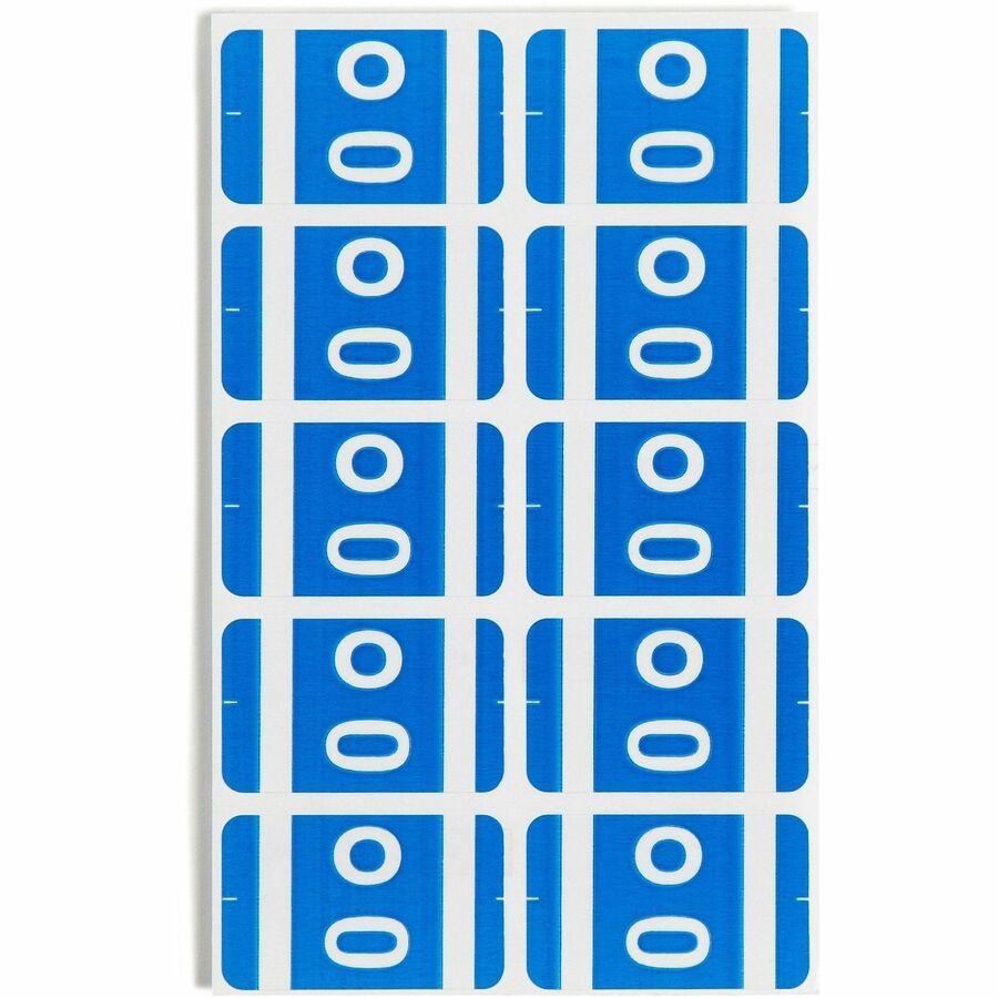Smead AlphaZ ACCS Color-Coded Labels - O - x 1’’ Width 1 5/8’’ Length - Dark Blue - Laminated - 10 / Sheet - 100 / Pack