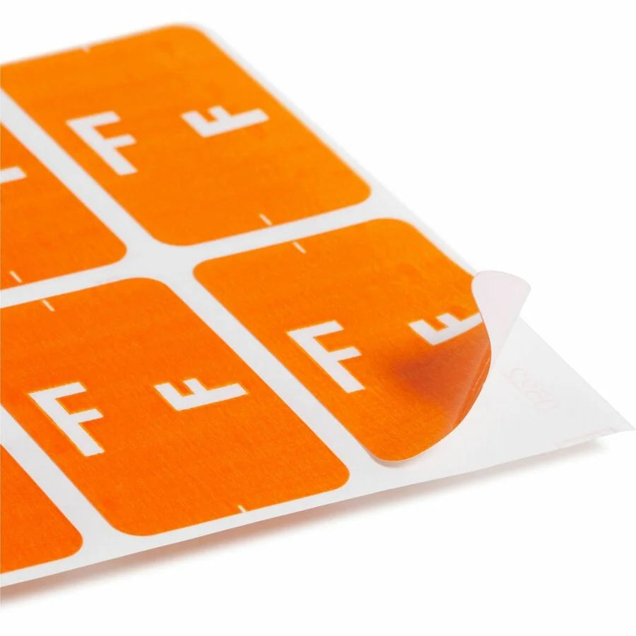 Smead AlphaZ ACCS Color-Coded Labels - Orange Laminated - 100 Pack - Filing