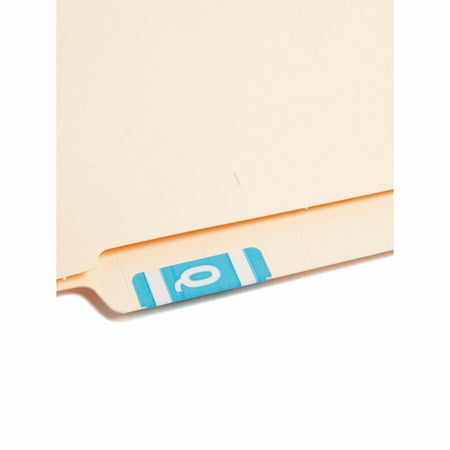 Smead AlphaZ ACCS Color-Coded Labels - Q - x 1’’ Width 1 5/8’’ Length - Light Blue - Laminated - 10 / Sheet - 100