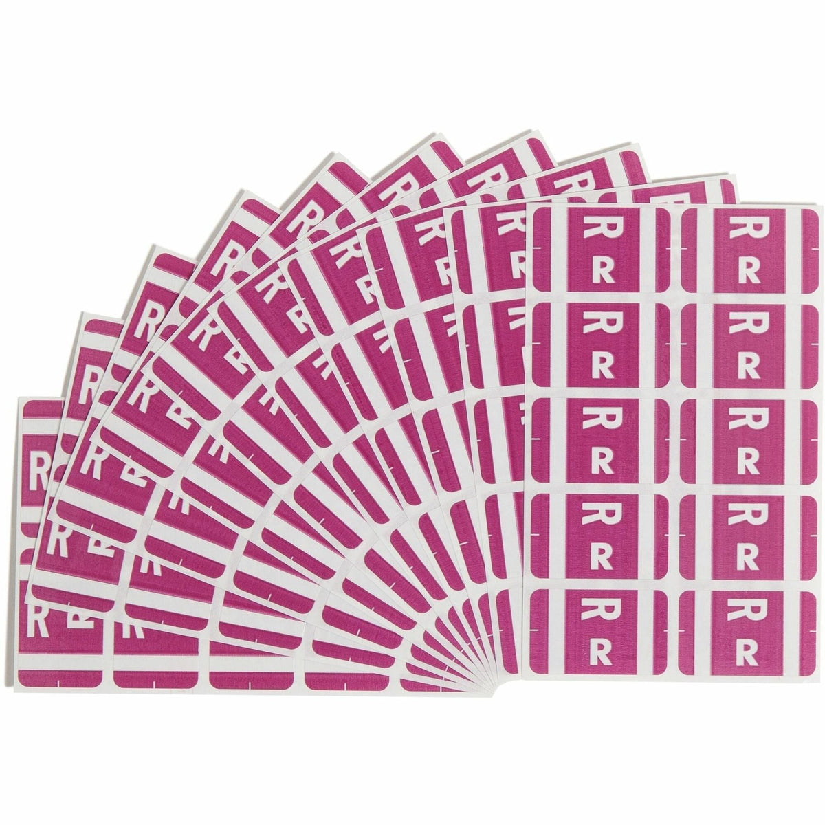 Smead AlphaZ ACCS Color-Coded Labels - R - x 1’’ Width 1 5/8’’ Length - Purple - Laminated - 10 / Sheet - 100 / Pack
