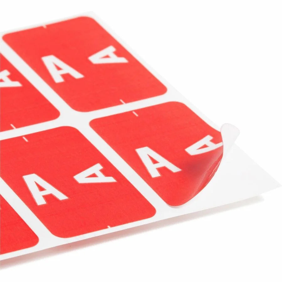 Smead AlphaZ ACCS Color-Coded Labels - Red Laminated - 100 Pack - Filing