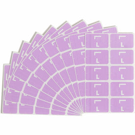 Smead AlphaZ ACCS Color-Coded Labels L-x 1’’ Width x 1 5/8’’ Length Lavender 100 / Pack Laminated (SMD67182) - Filing