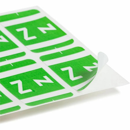 Smead AlphaZ Color-Coded Labels - Light Green Laminated - 100 Pack - Filing