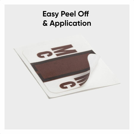 Smead BCCR Bar-Style Color-Coded Labels - Alphabet MC - x 1 1/4’’ Width 1’’ Length - Brown - Laminated - 500 / Roll