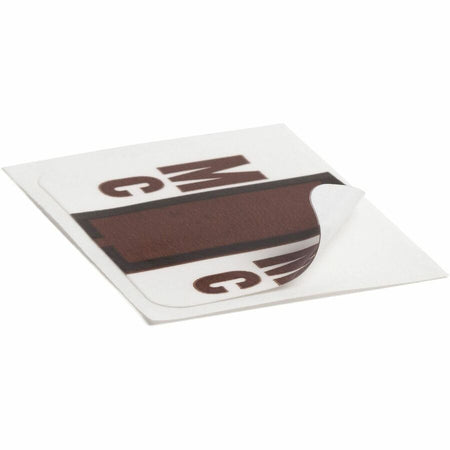 Smead BCCR Bar-Style Color-Coded Labels - Alphabet MC - x 1 1/4’’ Width 1’’ Length - Brown - Laminated - 500 / Roll