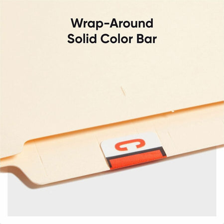 Smead BCCR Bar-Style Color-Coded Labels - C - x 1 1/4’’ Width 1’’ Length - Dark Orange - Laminated - 500 / Roll - Filing
