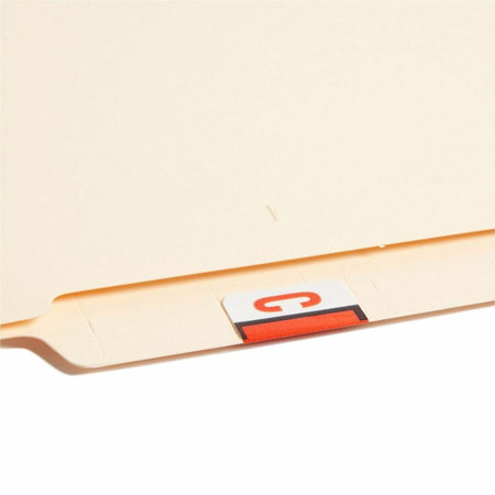Smead BCCR Bar-Style Color-Coded Labels - C - x 1 1/4’’ Width 1’’ Length - Dark Orange - Laminated - 500 / Roll - Filing