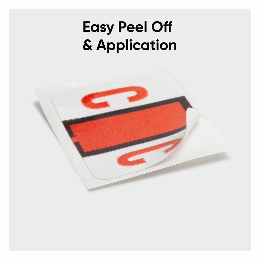 Smead BCCR Bar-Style Color-Coded Labels - C - x 1 1/4’’ Width 1’’ Length - Dark Orange - Laminated - 500 / Roll - Filing