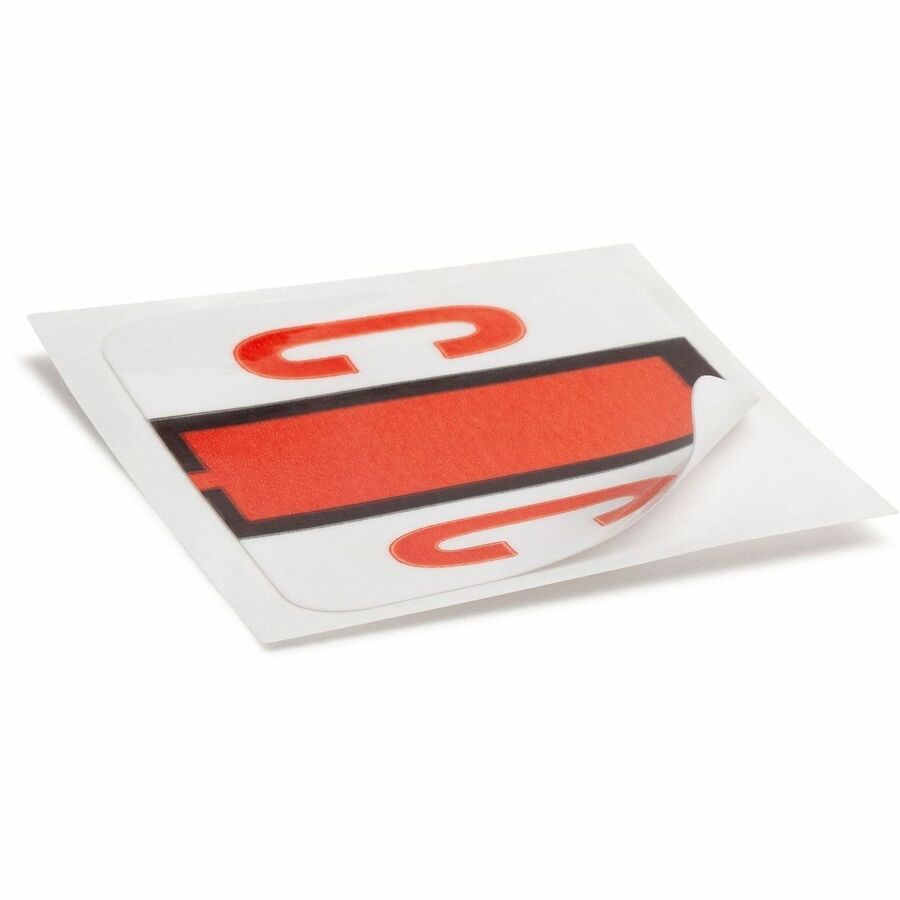 Smead BCCR Bar-Style Color-Coded Labels - C - x 1 1/4’’ Width 1’’ Length - Dark Orange - Laminated - 500 / Roll - Filing