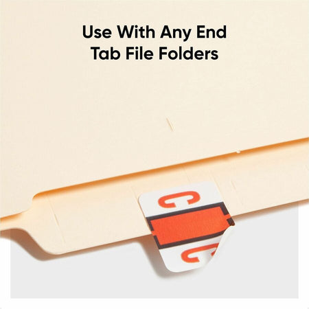 Smead BCCR Bar-Style Color-Coded Labels - C - x 1 1/4’’ Width 1’’ Length - Dark Orange - Laminated - 500 / Roll - Filing