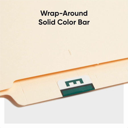 Smead BCCR Bar-Style Color-Coded Labels - E - x 1 1/4’’ Width 1’’ Length - Dark Green - Laminated - 500 / Roll - Filing