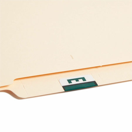 Smead BCCR Bar-Style Color-Coded Labels - E - x 1 1/4’’ Width 1’’ Length - Dark Green - Laminated - 500 / Roll - Filing