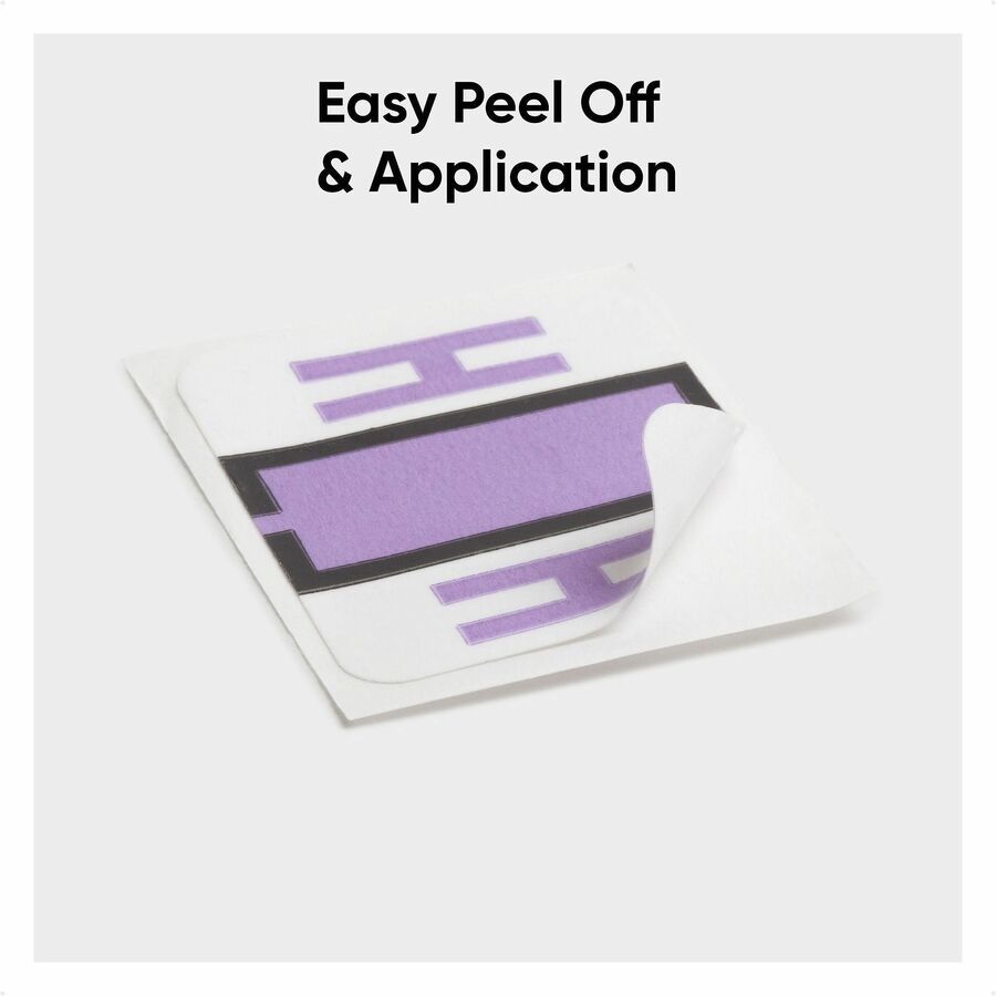 Smead BCCR Bar-Style Color-Coded Labels - H - x 1 1/4’’ Width 1’’ Length - Lavender - Laminated - 500 / Roll - Filing