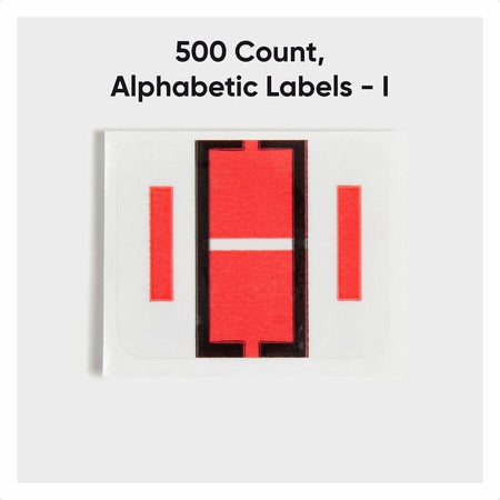 Smead BCCR Bar-Style Color-Coded Labels - I - x 1 1/4’’ Width 1’’ Length - Pink - Laminated - 500 / Roll - Filing