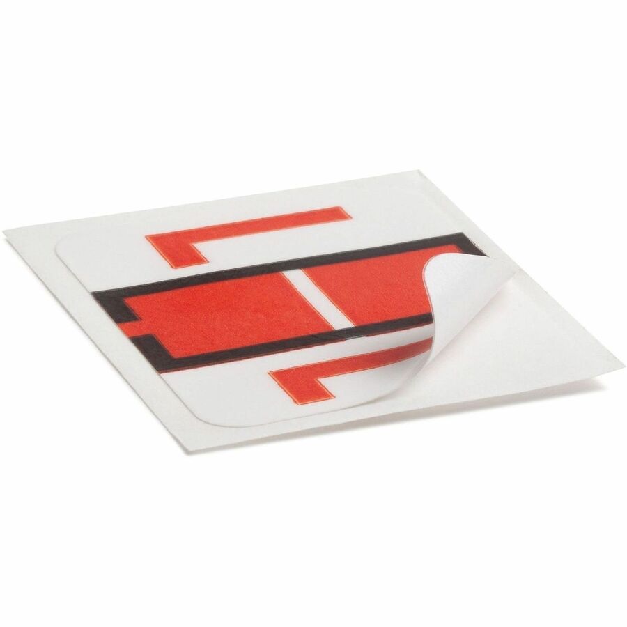 Smead BCCR Bar-Style Color-Coded Labels - L - x 1 1/4’’ Width 1’’ Length - Dark Orange - Laminated - 500 / Roll - Filing