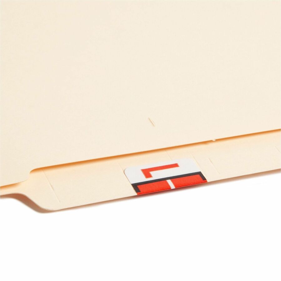 Smead BCCR Bar-Style Color-Coded Labels - L - x 1 1/4’’ Width 1’’ Length - Dark Orange - Laminated - 500 / Roll - Filing