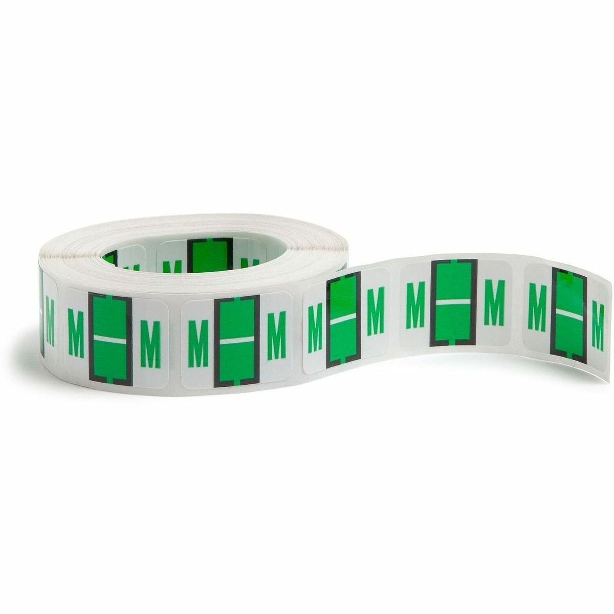 Smead BCCR Bar-Style Color-Coded Labels - M - x 1 1/4’’ Width 1’’ Length - Light Green - Laminated - 500 / Roll - Filing