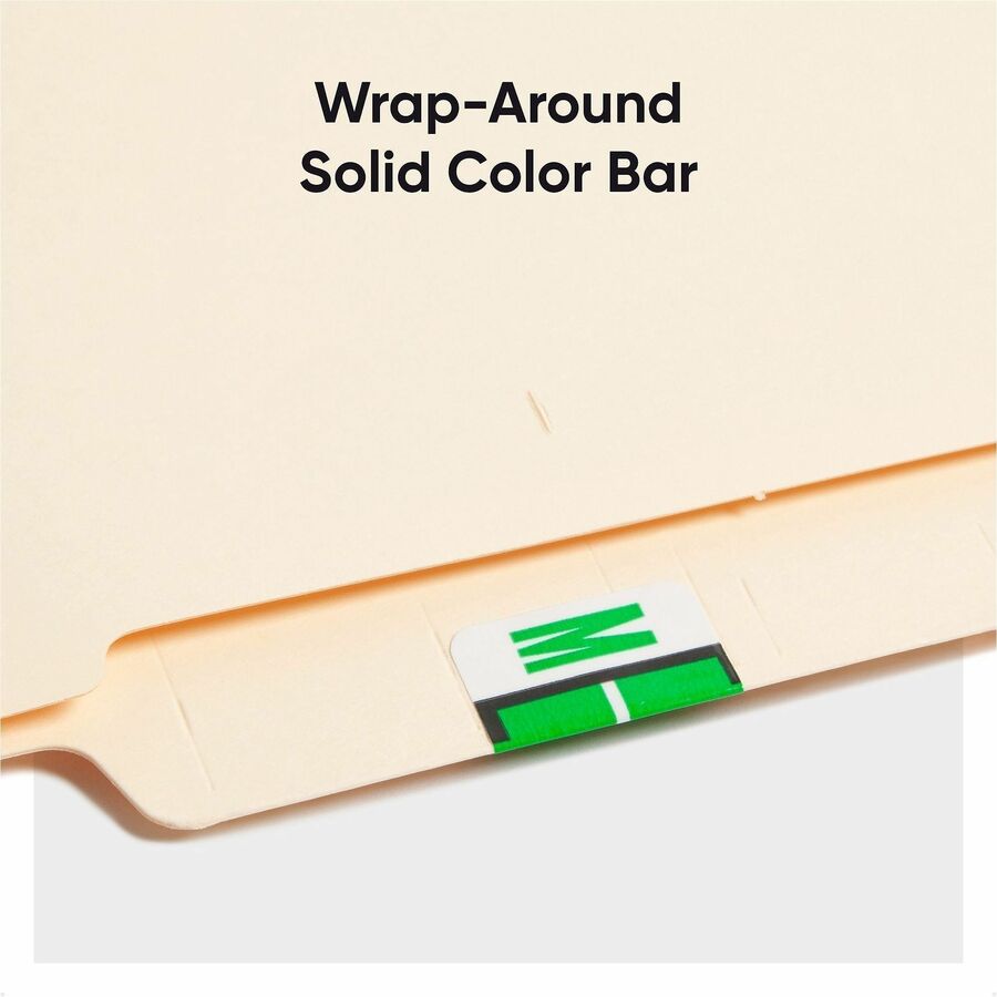 Smead BCCR Bar-Style Color-Coded Labels - M - x 1 1/4’’ Width 1’’ Length - Light Green - Laminated - 500 / Roll - Filing