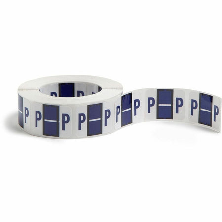 Smead BCCR Bar-Style Color-Coded Labels - P - x 1 1/4’’ Width 1’’ Length - Violet - Laminated - 500 / Roll - Filing