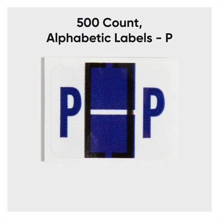 Smead BCCR Bar-Style Color-Coded Labels - P - x 1 1/4’’ Width 1’’ Length - Violet - Laminated - 500 / Roll - Filing