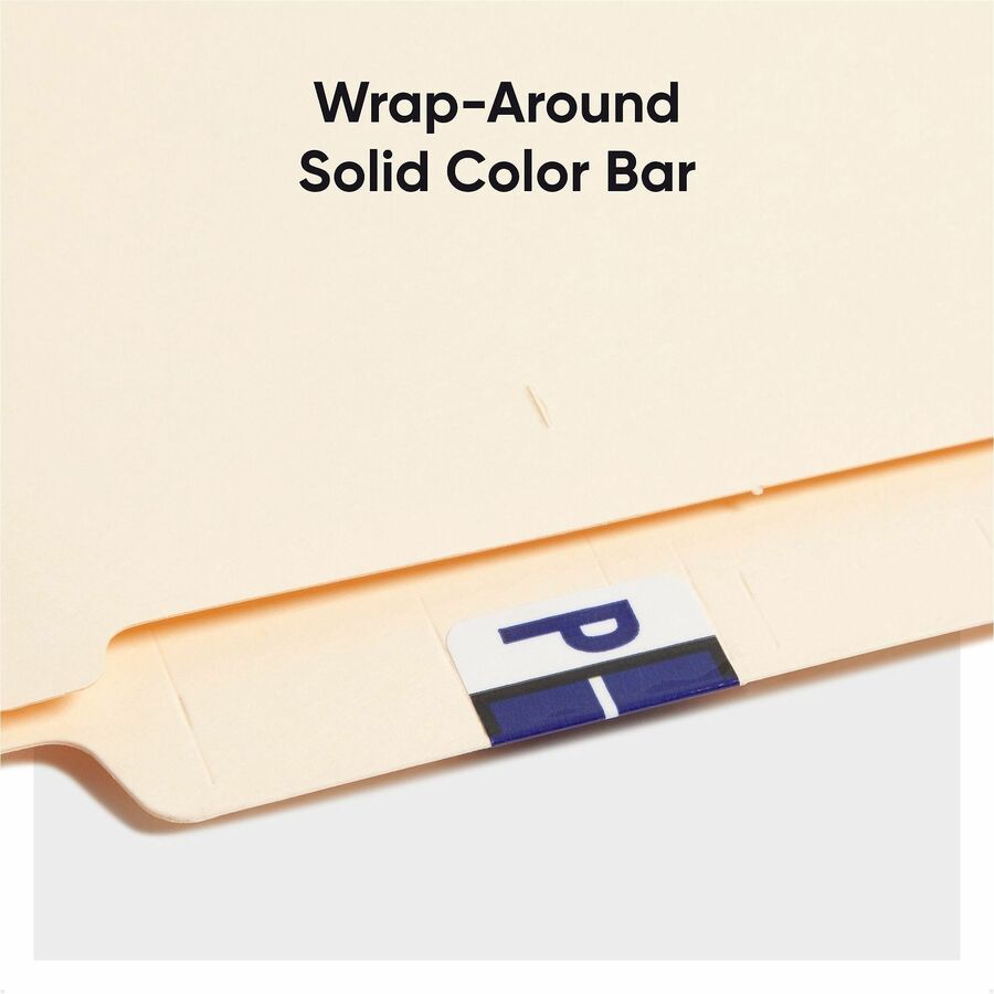Smead BCCR Bar-Style Color-Coded Labels - P - x 1 1/4’’ Width 1’’ Length - Violet - Laminated - 500 / Roll - Filing