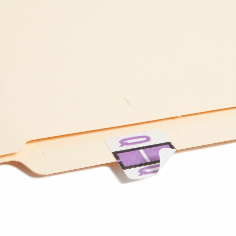 Smead BCCR Bar-Style Color-Coded Labels - Q - x 1 1/4’’ Width 1’’ Length - Lavender - Laminated - 500 / Roll - Filing