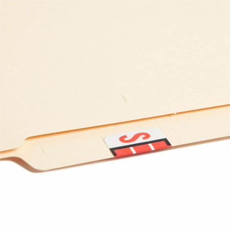 Smead BCCR Bar-Style Color-Coded Labels - S - x 1 1/4’’ Width 1’’ Length - Pink - Laminated - 500 / Roll - Filing