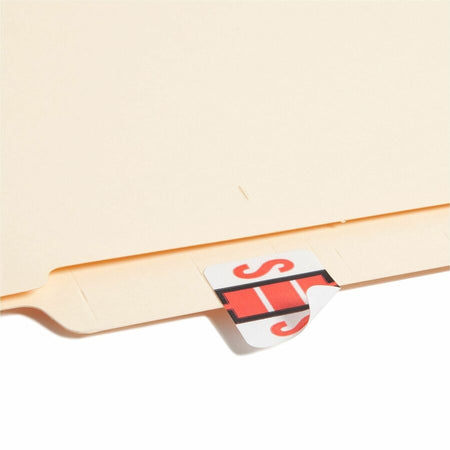 Smead BCCR Bar-Style Color-Coded Labels - S - x 1 1/4’’ Width 1’’ Length - Pink - Laminated - 500 / Roll - Filing