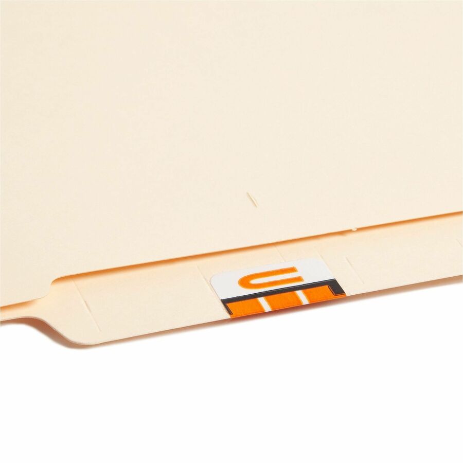 Smead BCCR Bar-Style Color-Coded Labels - U - x 1 1/4’’ Width 1’’ Length - Light Orange - Laminated - 500 / Roll