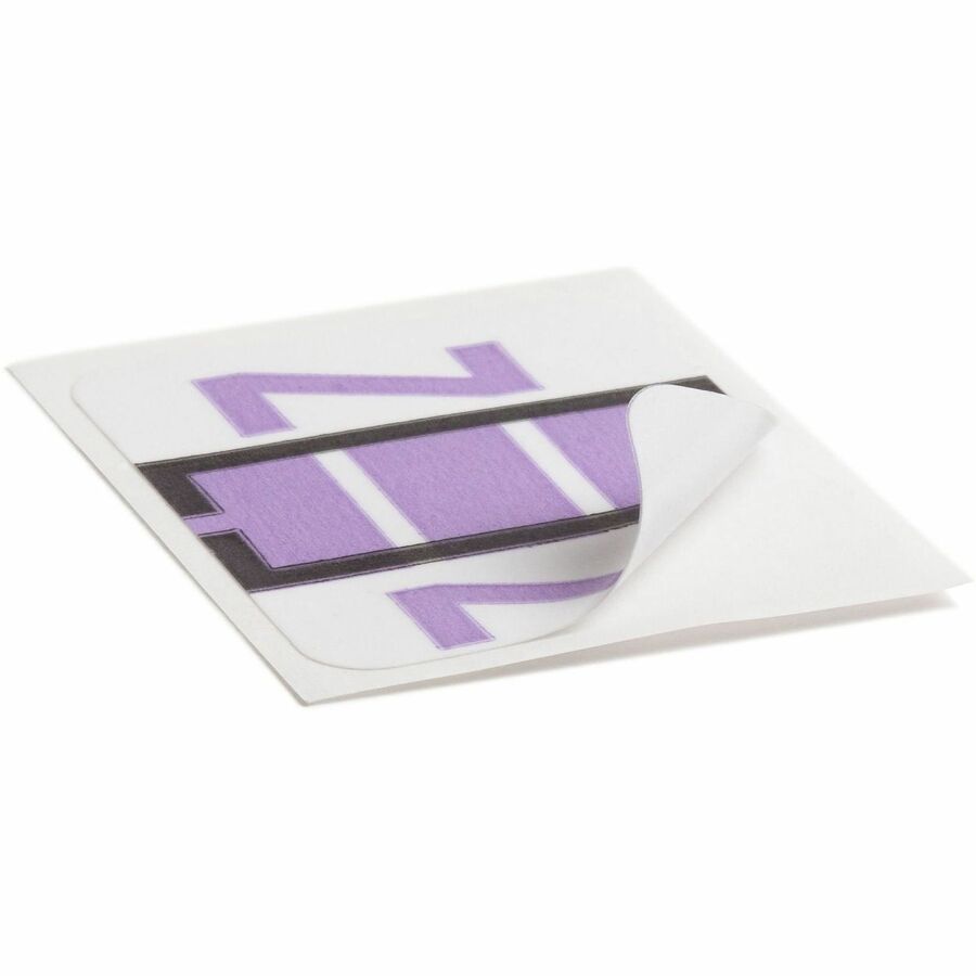 Smead BCCR Bar-Style Color-Coded Labels - Z - x 1 1/4’’ Width 1’’ Length - Lavender - Laminated - 500 / Roll - Filing