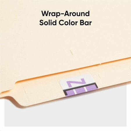 Smead BCCR Bar-Style Color-Coded Labels - Z - x 1 1/4’’ Width 1’’ Length - Lavender - Laminated - 500 / Roll - Filing