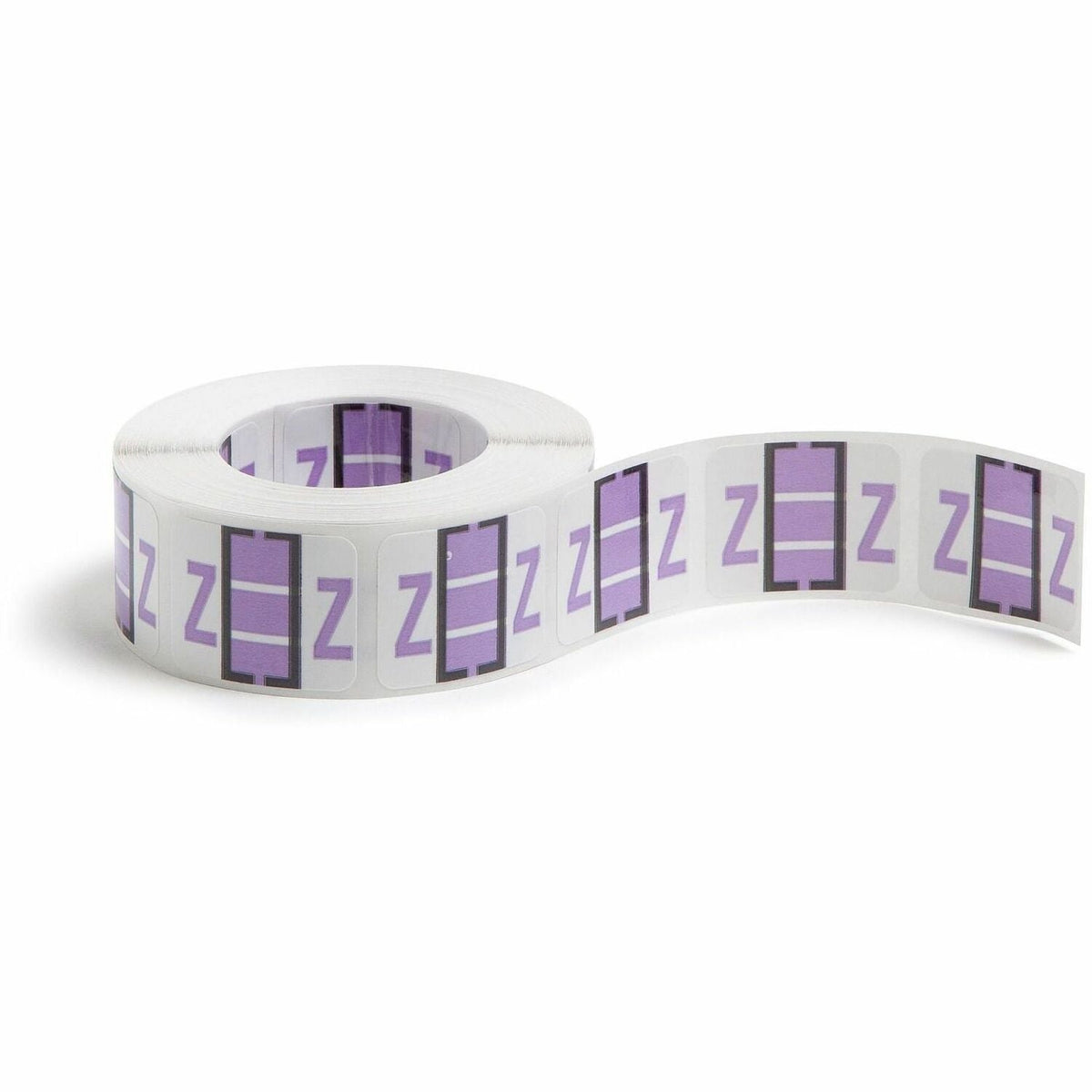 Smead BCCR Bar-Style Color-Coded Labels - Z - x 1 1/4’’ Width 1’’ Length - Lavender - Laminated - 500 / Roll - Filing