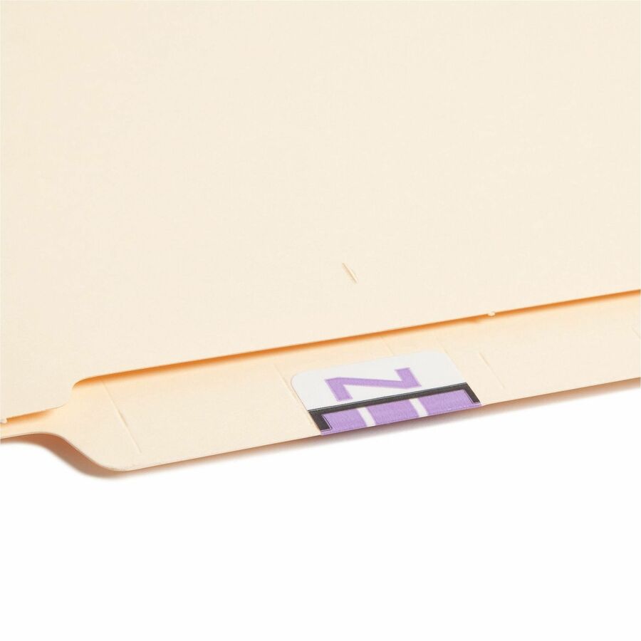 Smead BCCR Bar-Style Color-Coded Labels - Z - x 1 1/4’’ Width 1’’ Length - Lavender - Laminated - 500 / Roll - Filing