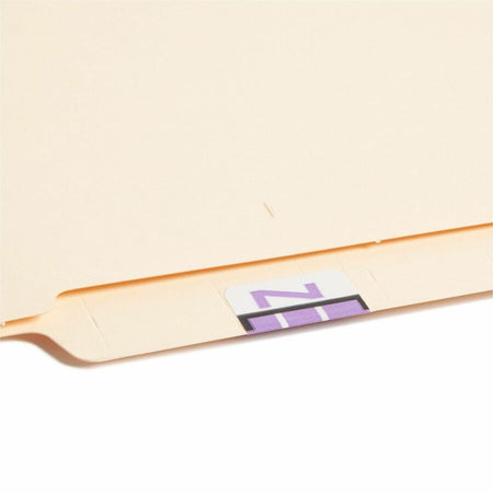 Smead BCCR Bar-Style Color-Coded Labels - Z - x 1 1/4’’ Width 1’’ Length - Lavender - Laminated - 500 / Roll - Filing